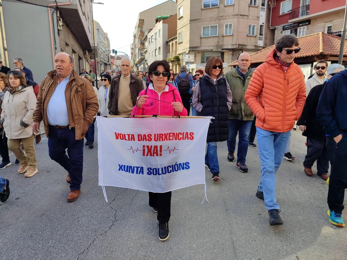 Multitudinaria manifestación en Moaña por urgencias en el centro de salud
