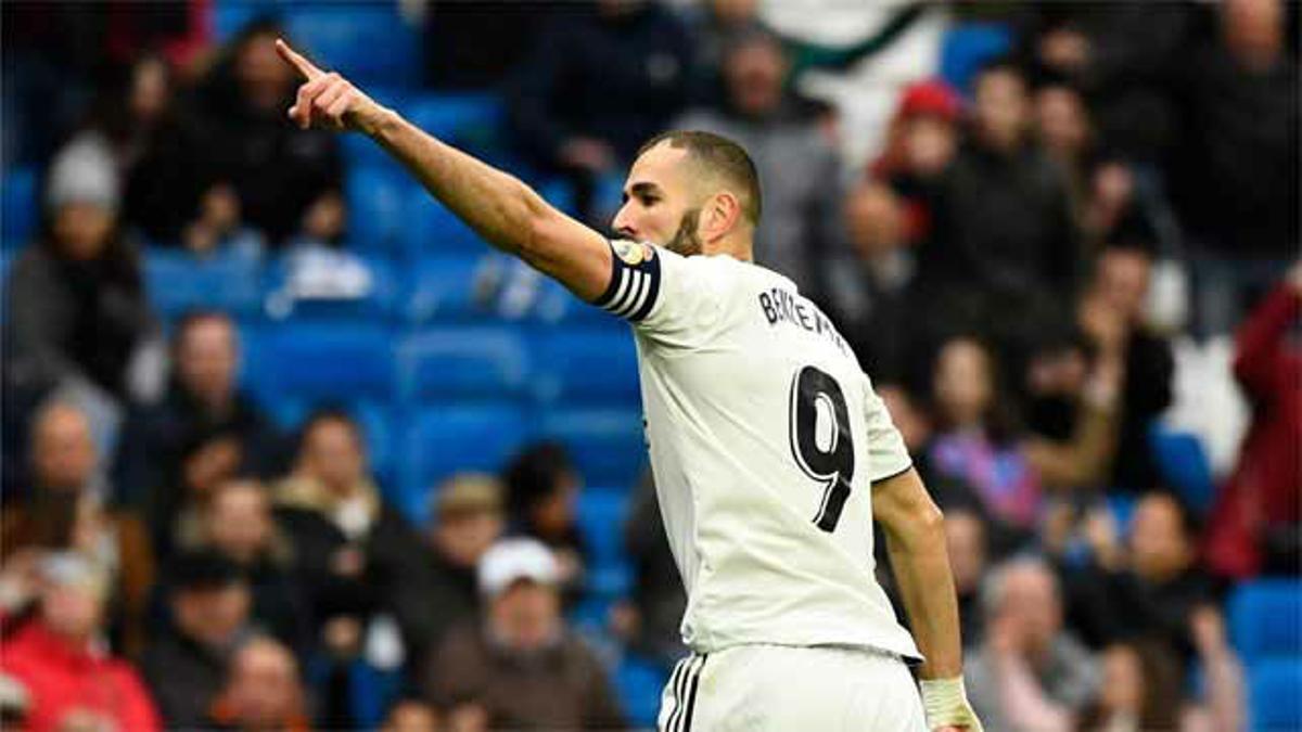 Benzema remató a placer su primer tanto ante el Eibar