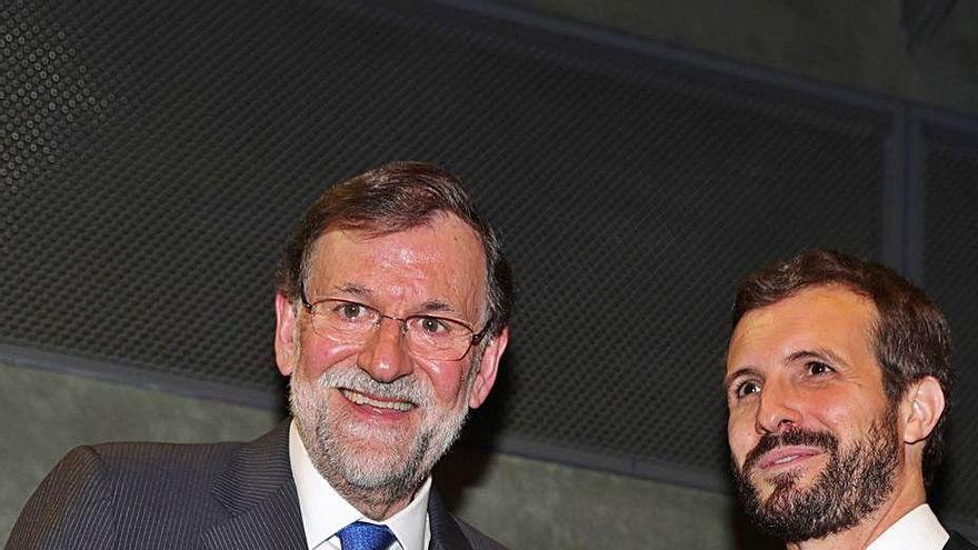 Rajoy y Casado, en diciembre del año pasado, en Madrid.