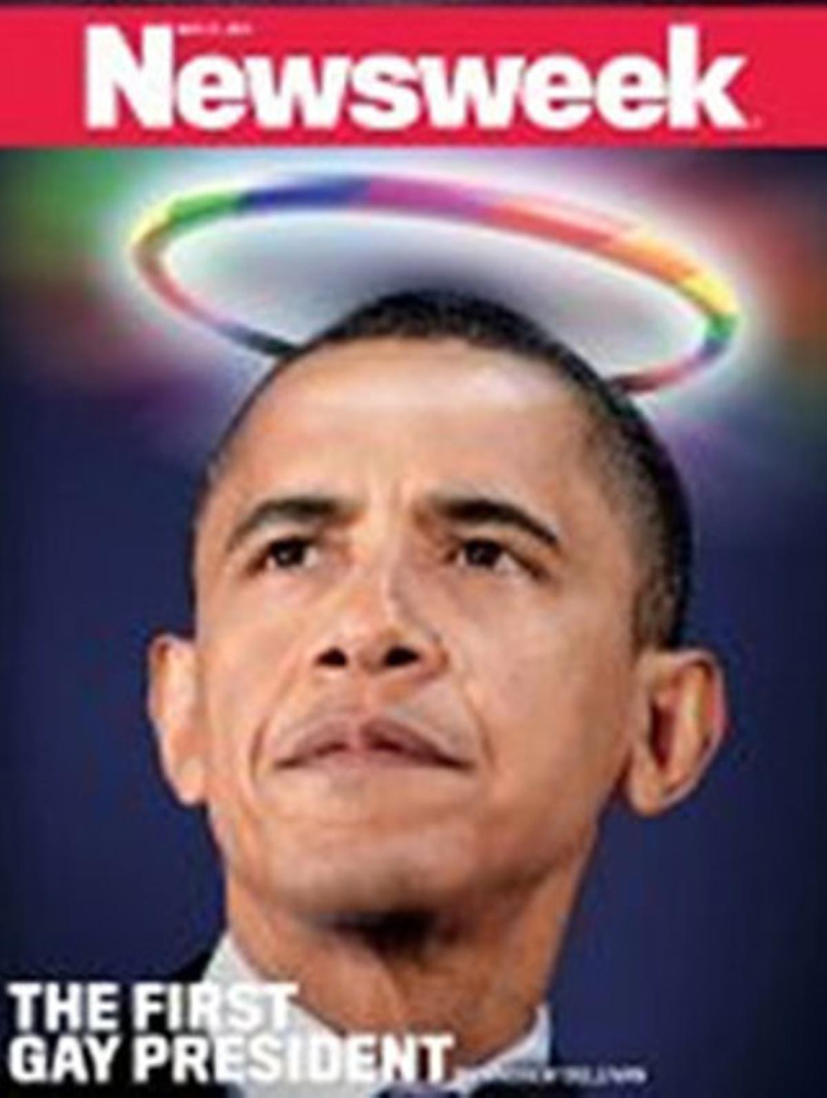 Portada d’aquesta setmana de la revista ’Newsweek’, dedicada a Obama, el primer president gai.