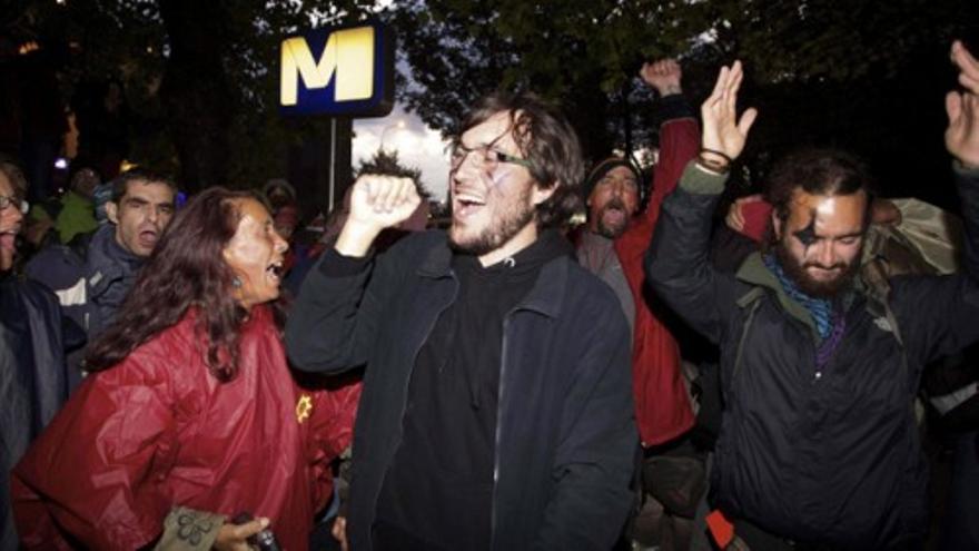 Medio centenar de indignados, detenidos en Bruselas por resistencia a la autoridad