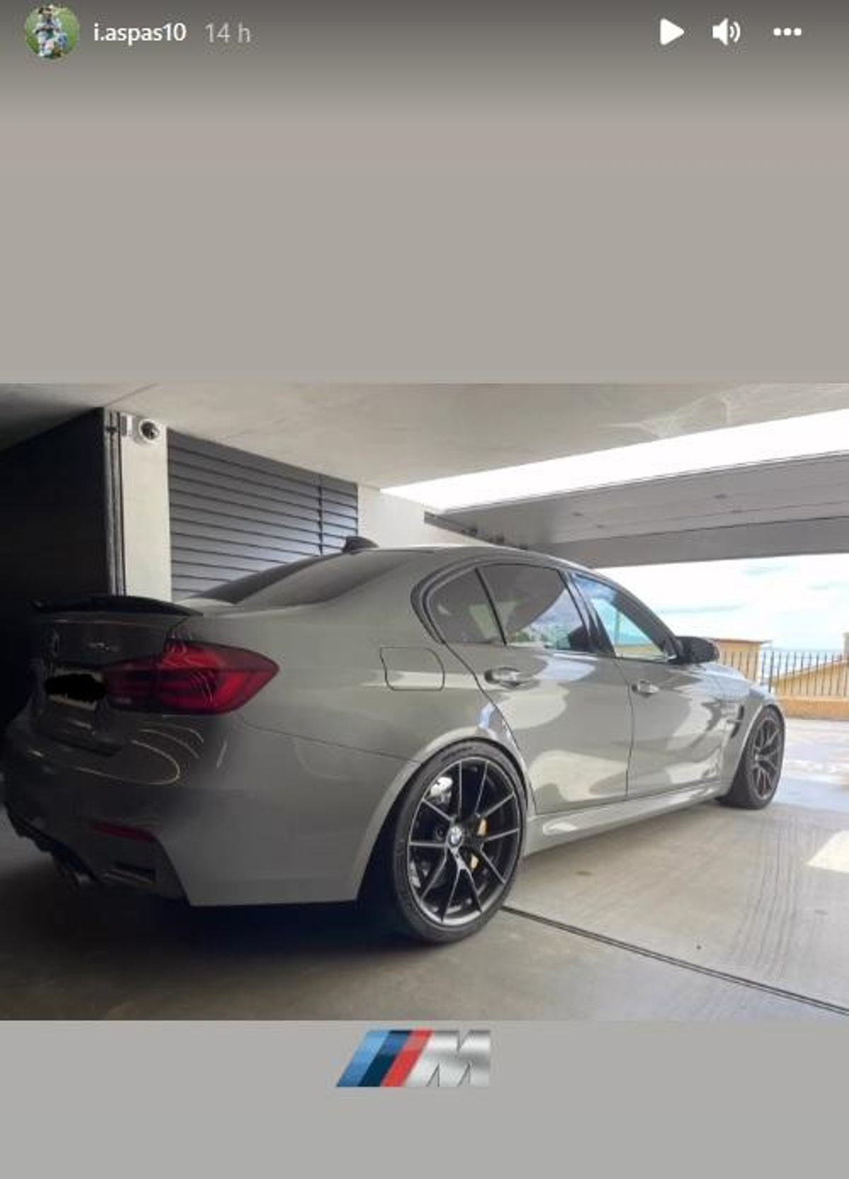 La 'storie' de Iago Aspas en la que muestra su BMW.