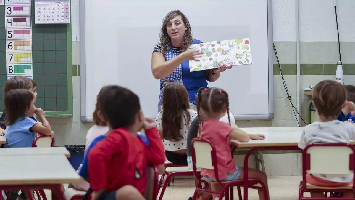 Aula de Infantil de un colegio de Quart de Poblet, en una foto de archivo