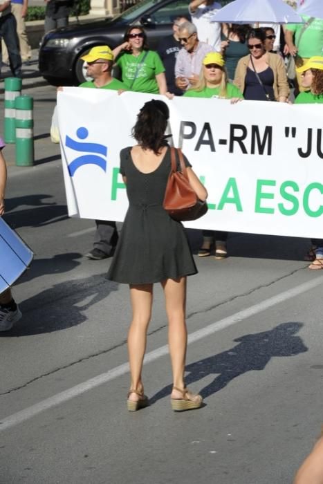 La protesta de educación en Murcia, en imágenes