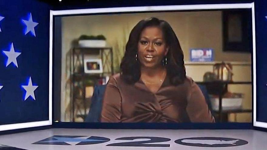 Michelle Obama, a la convenció demòcrata telemàtica.