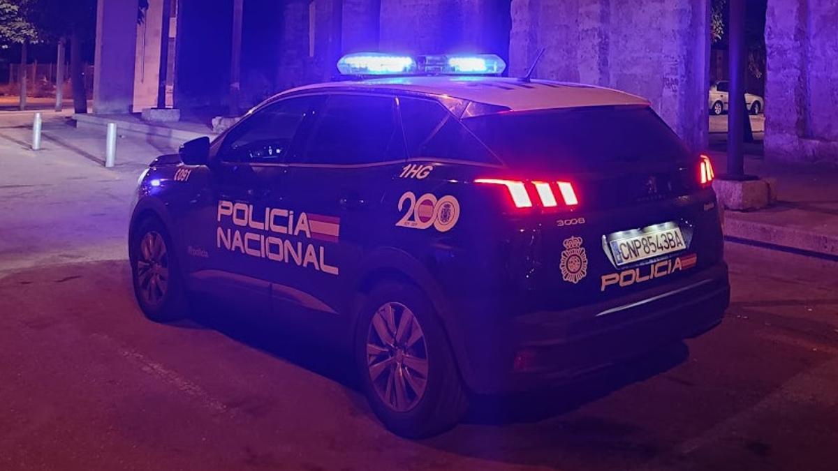 Una patrulla de la Policía Nacional en Palma.