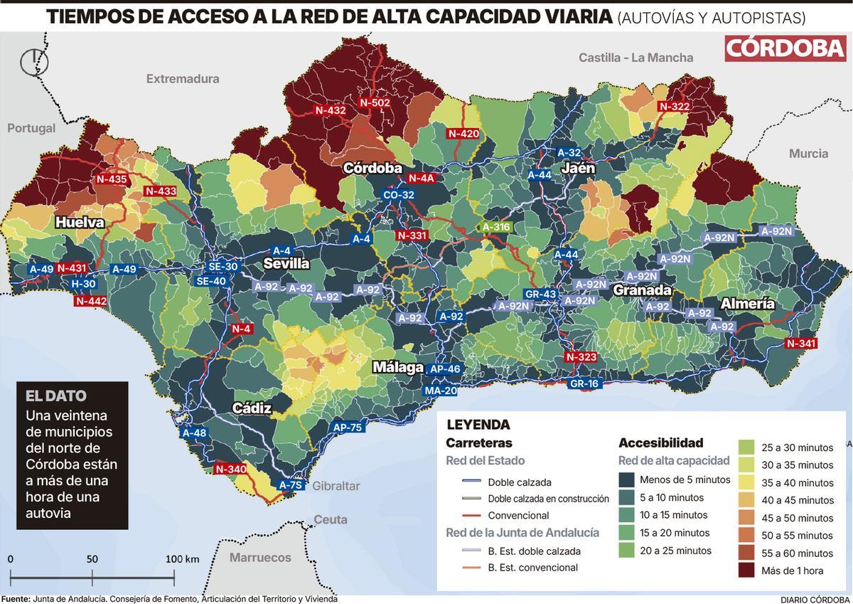 Tiempo de acceso a una autovia.