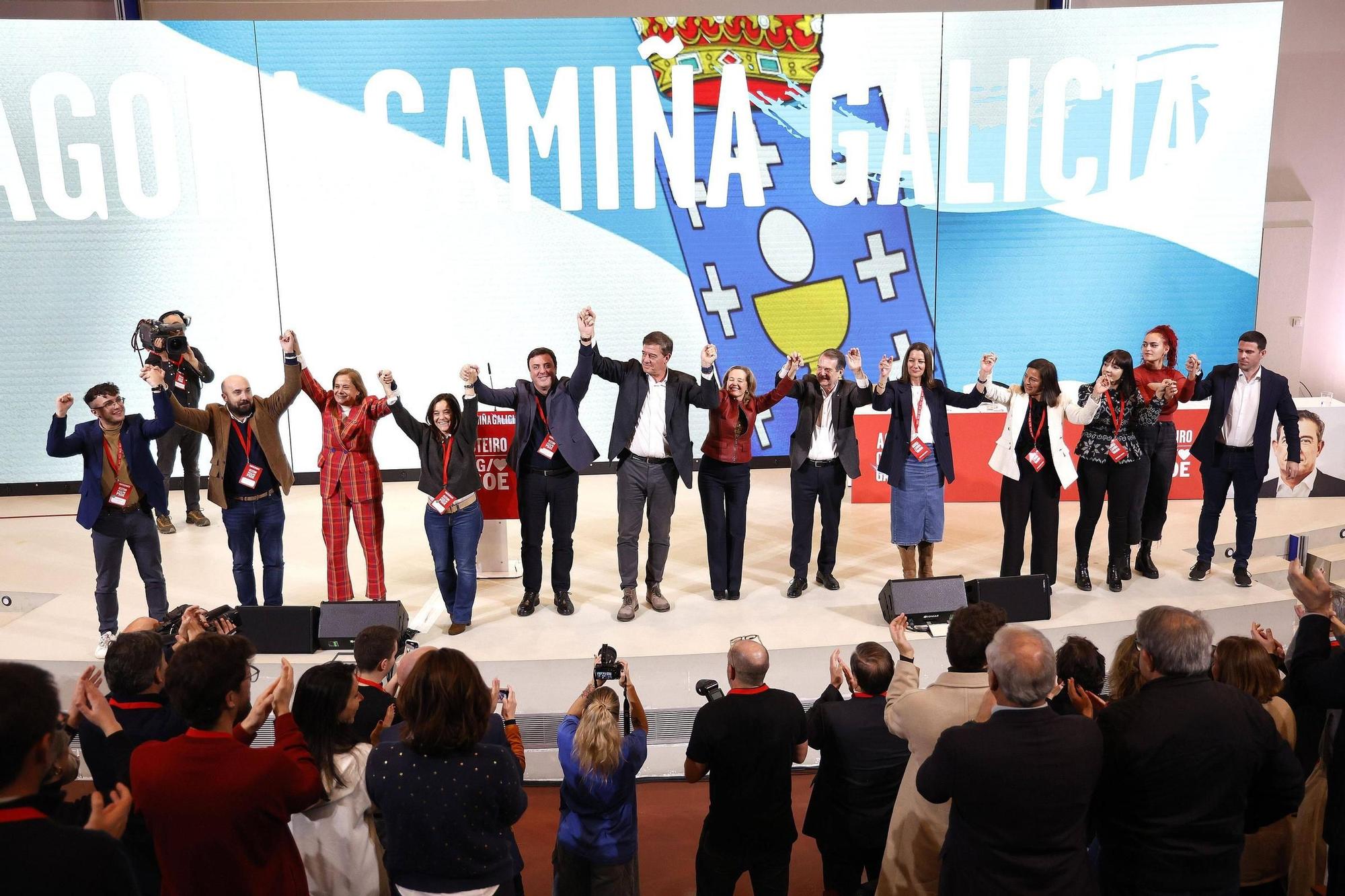 Calviño arropa a Besteiro: la convención del PSdeG en imágenes
