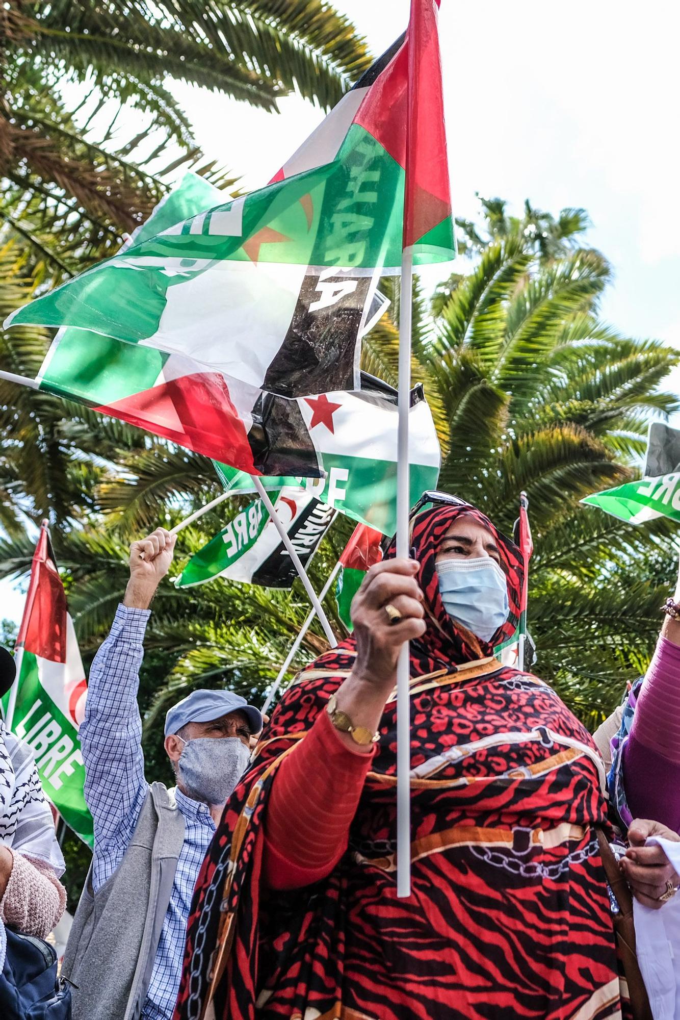 Concentración en apoyo a la causa saharaui en Las Palmas de Gran Canaria (26/03/2022)