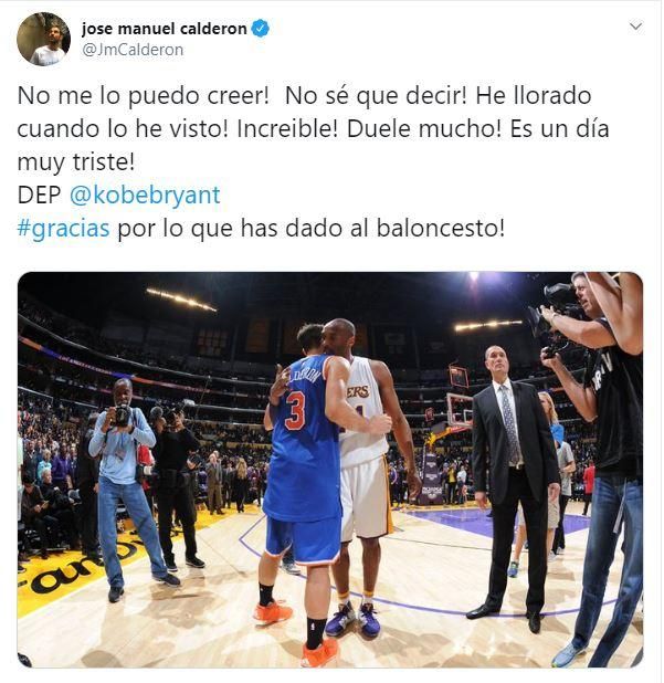 Las primeras reacciones tras el fallecimiento de Kobe Bryant