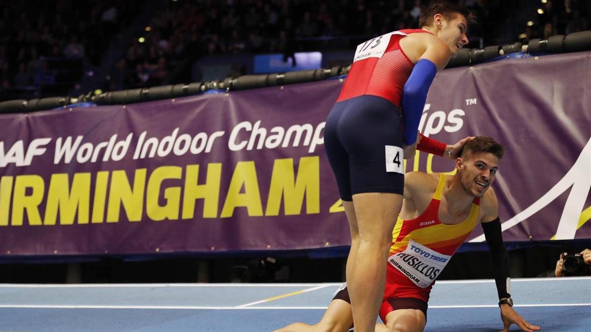 Maslak y Husillos, tras la final de 400 en el Mundial de 2018