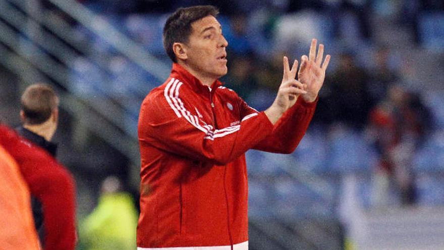 Eduardo Berizzo, entrenador del Celta, durante un partido de esta temporada en Balaídos.