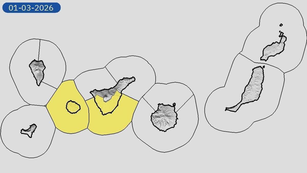 La alerta por fuertes vientos sigue en Tenerife: el pronóstico de la Aemet para este domingo