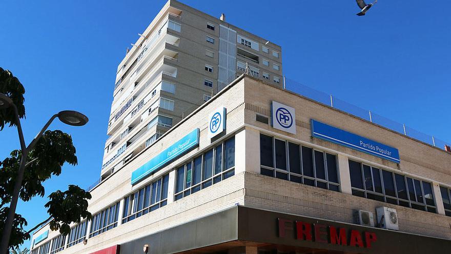 La imagen muestra la actual sede del PP en la avenida de Andalucía.