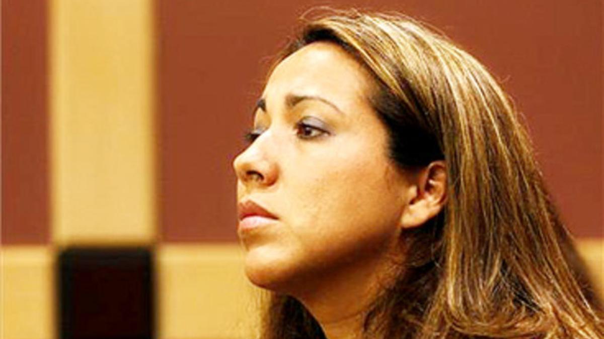 Tania Ibar, la esposa de Pablo, en la sesión del juicio del pasado 18 de marzo.