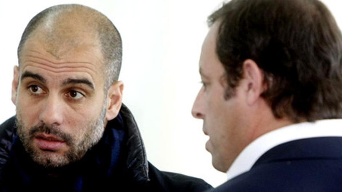 Guardiola y Rosell se reunieron en casa del presidente