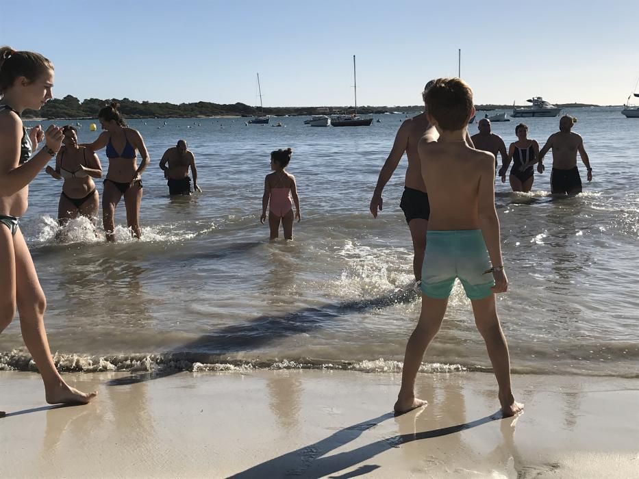 Neujahrs-Anbaden in Colònia de Sant Jordi