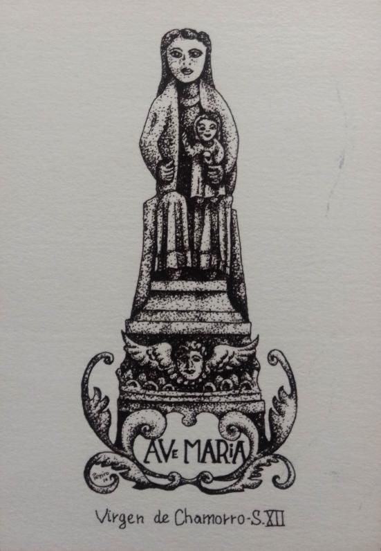 Apariencia original de la Virgen de Chamorro, del siglo XII.