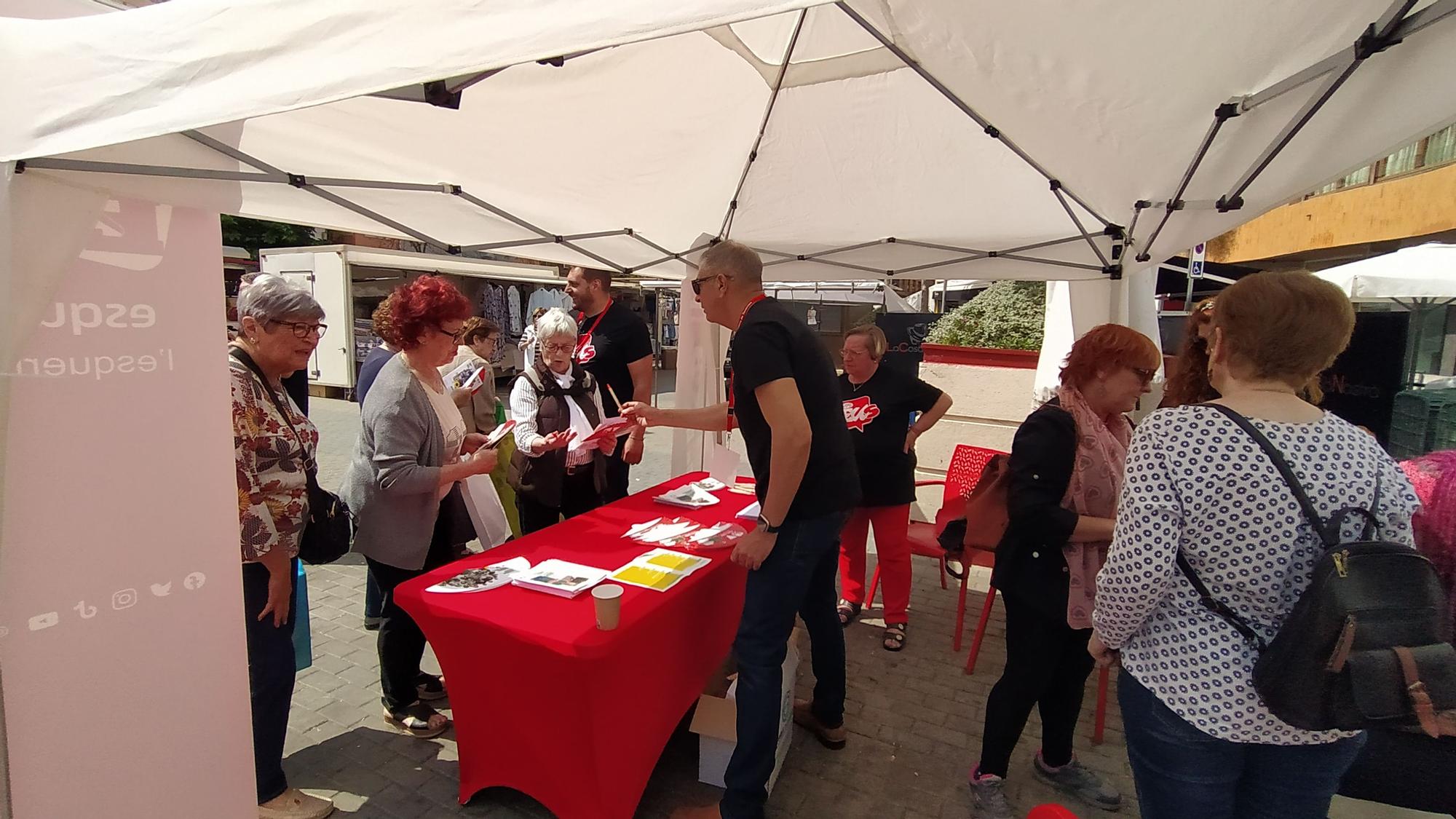 La campaña de los partidos de Tavernes en el mercadillo