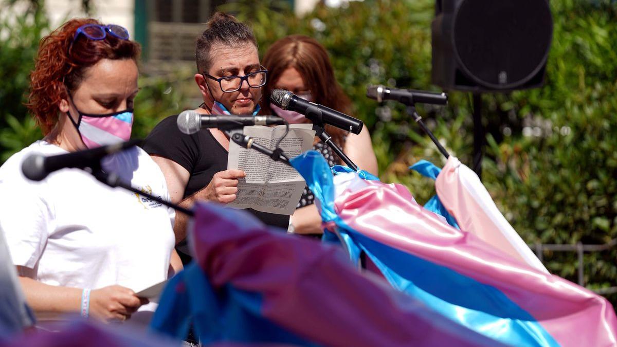 Los colectivos trans, en rueda de prensa.