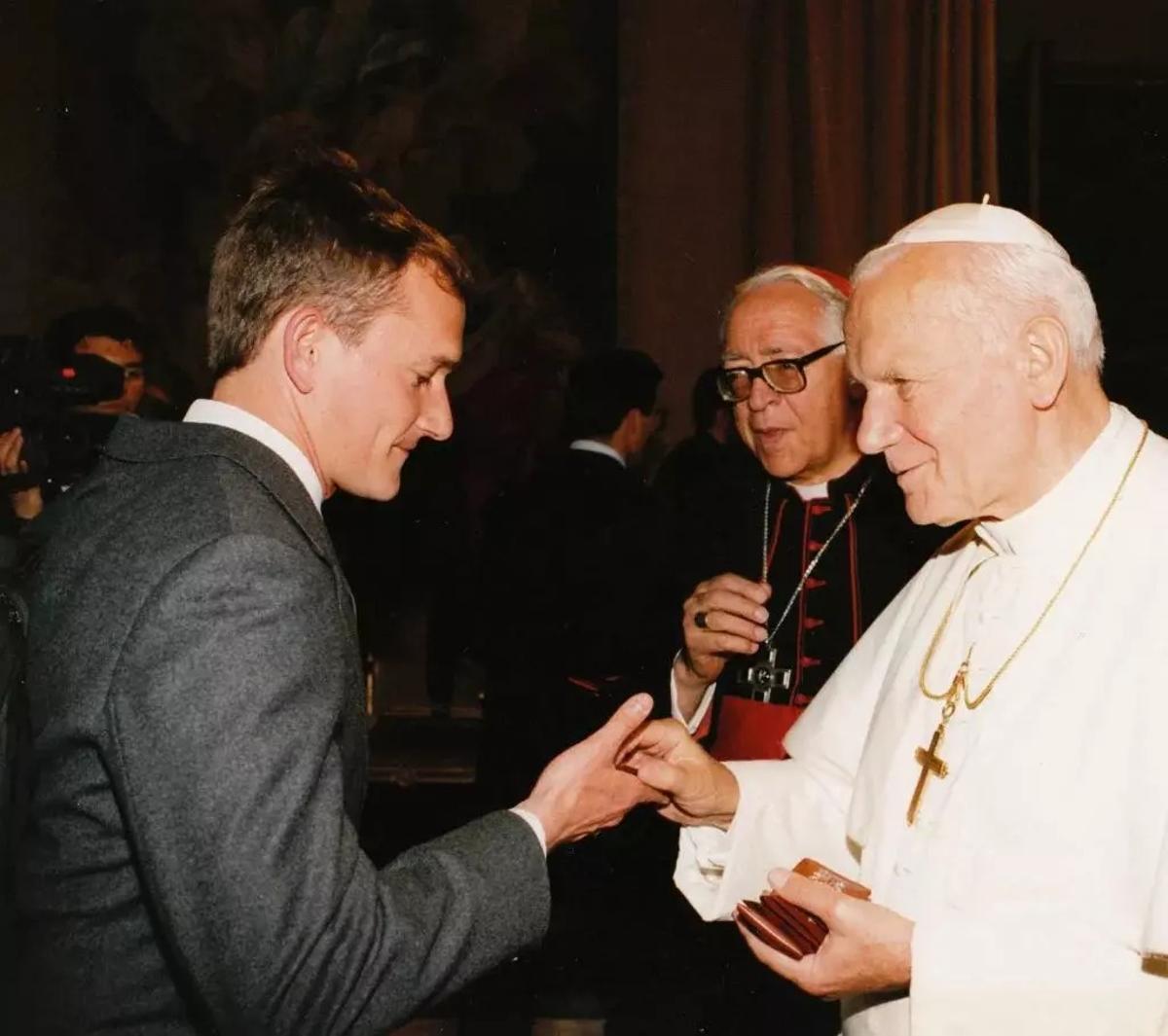 Javier Sartorius amb el papa Joan Pau II