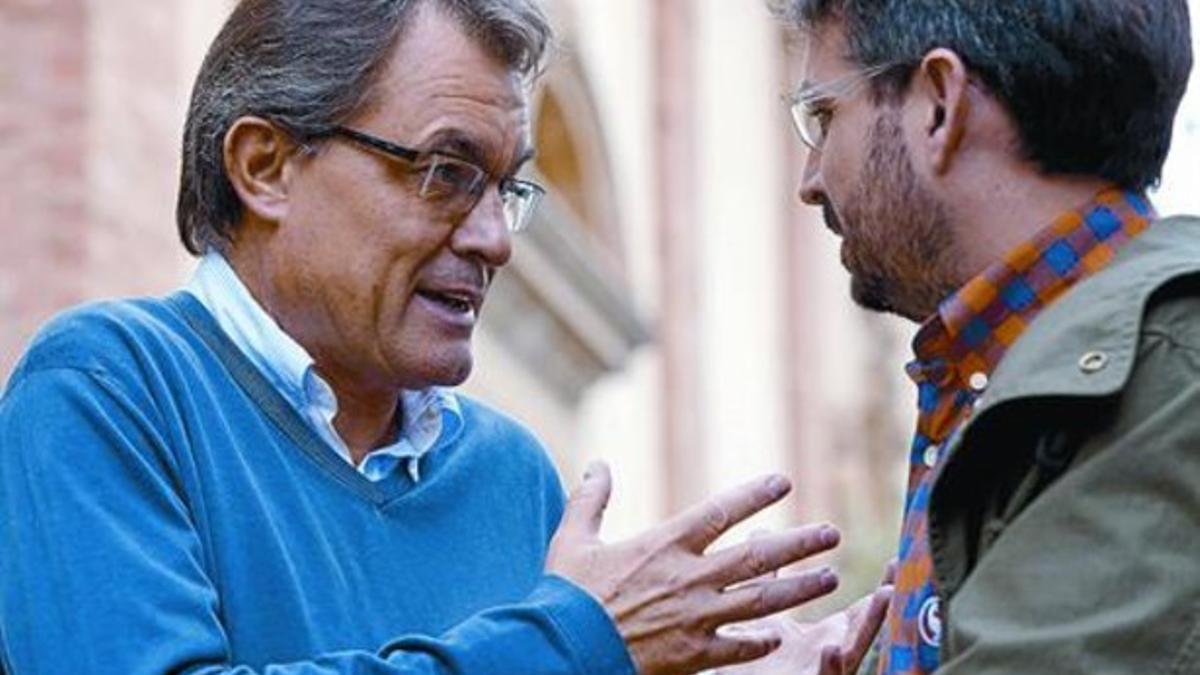 Artur Mas y Jordi Évole, en un momento de la charla grabada el pasado 12 de octubre para 'Salvados'.