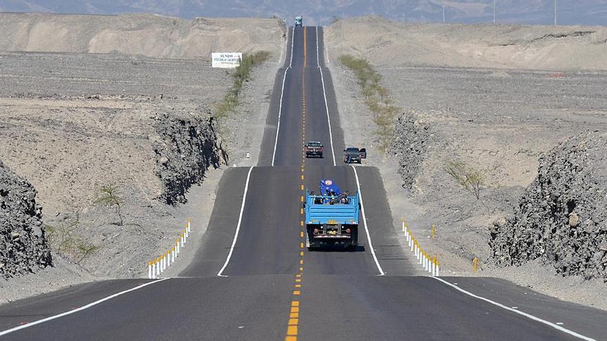 Un dels trams de la carretera Panamericana Sur creua el Perú
