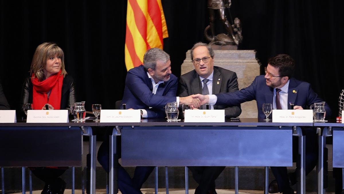 Quim Torra se reúne con los agentes sociales y las entidades vinculadas al Mobile World Congress