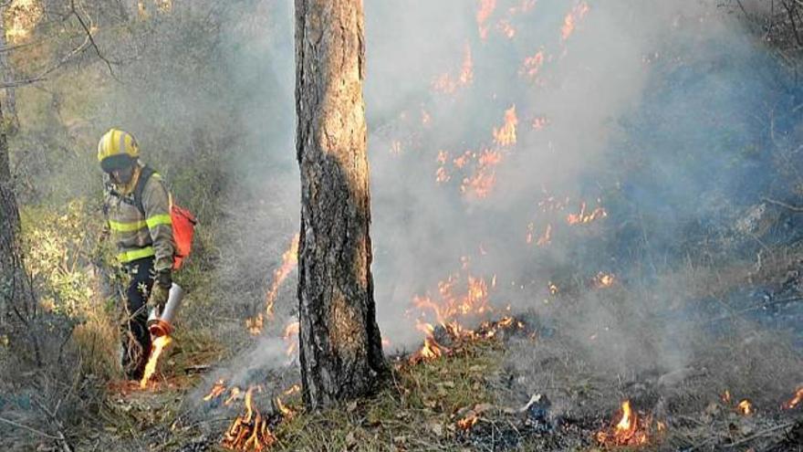 Un bomber GRAF a la crema prescrita de Navès