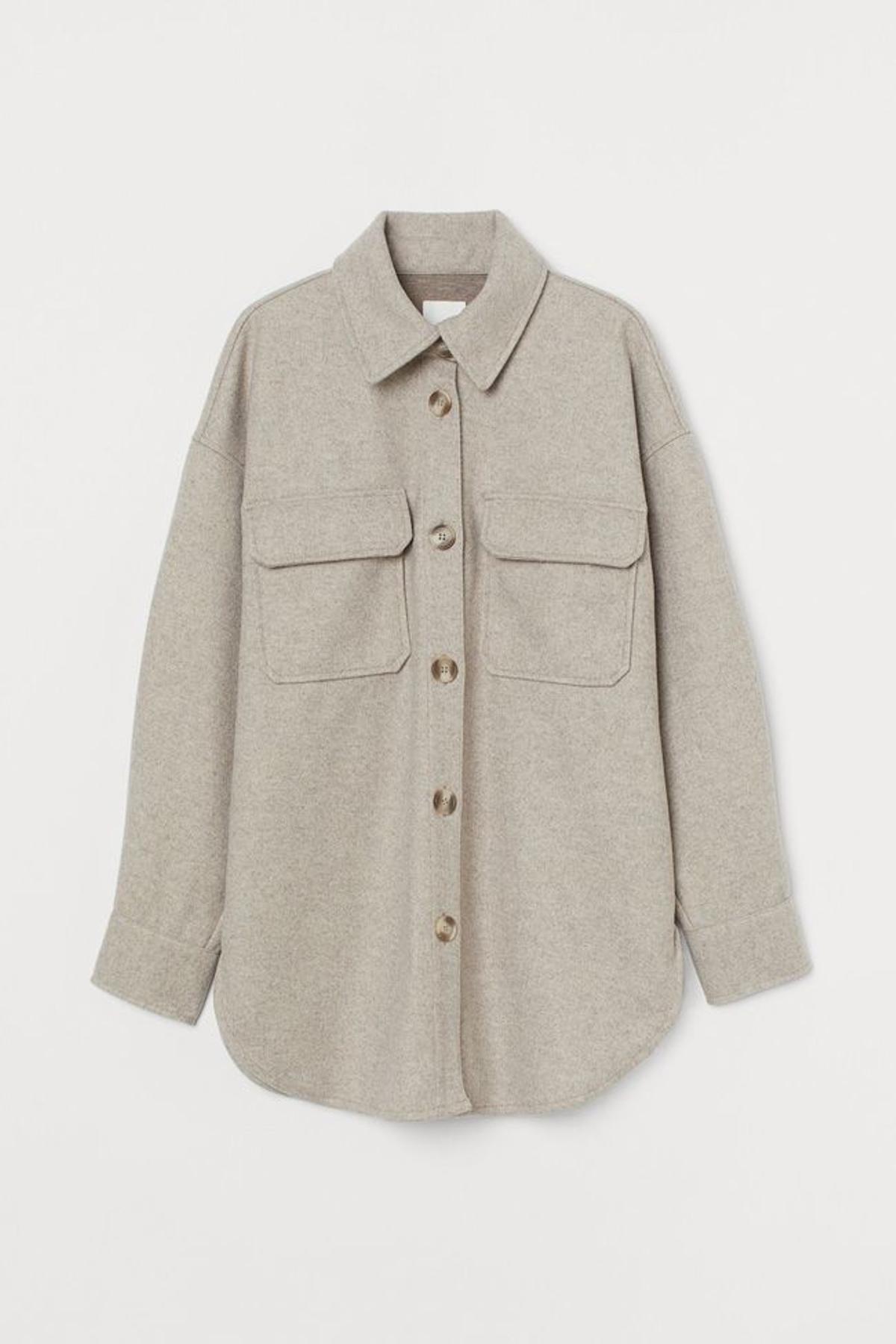 Chaqueta camisera de punto, de H&M