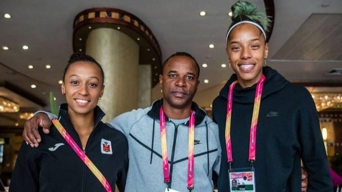 Pedroso, junto a Ana Peleteiro y a Yulimar Rojas