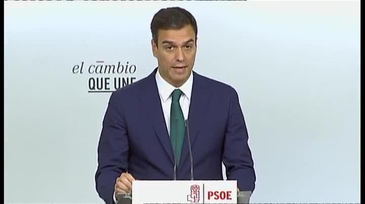 Reacció de Pedro Sanchez.