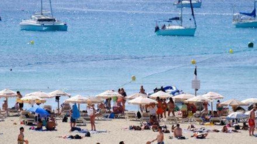 Turistas durante este verano en Formentera.