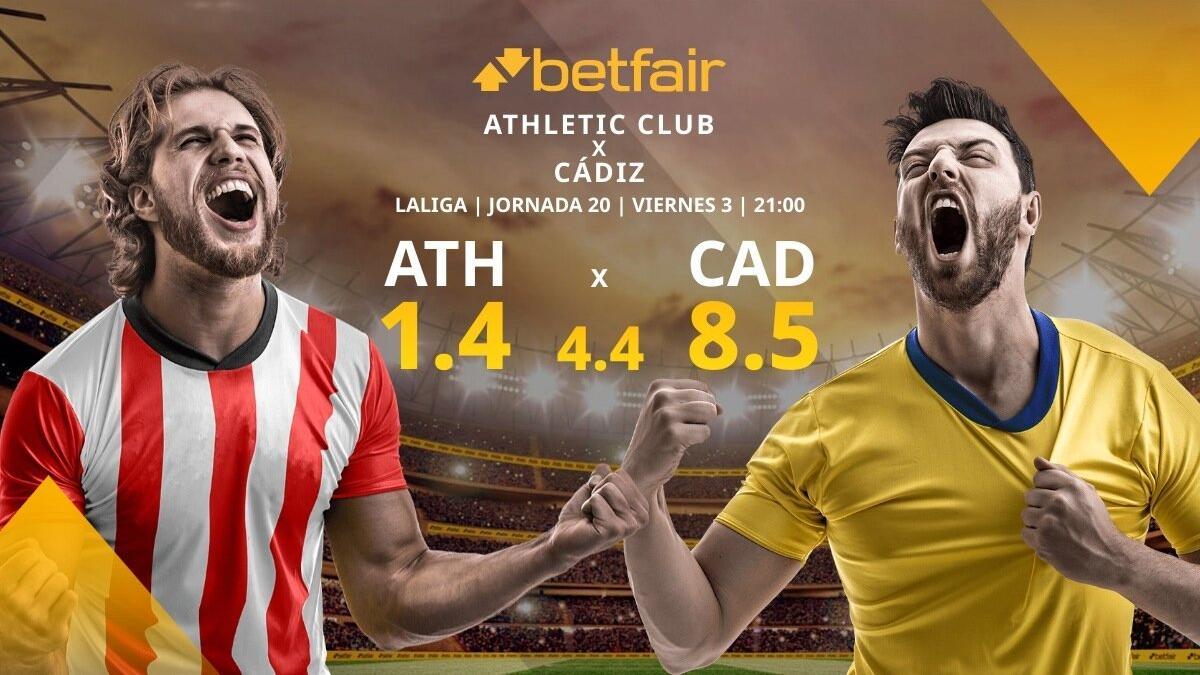 Athletic Club de Bilbao vs. Cádiz CF: alineaciones, horario, TV, estadísticas y pronósticos