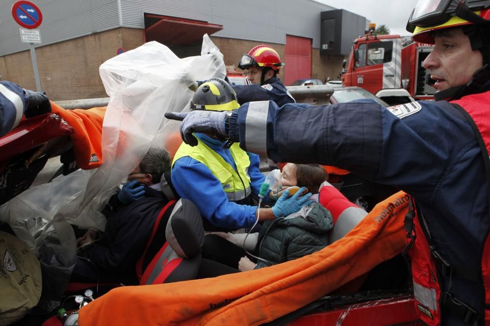 Acto del día del patrono de los bomberos en el Parque de Gijón