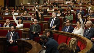 El pleno del Parlament, durante una votación 