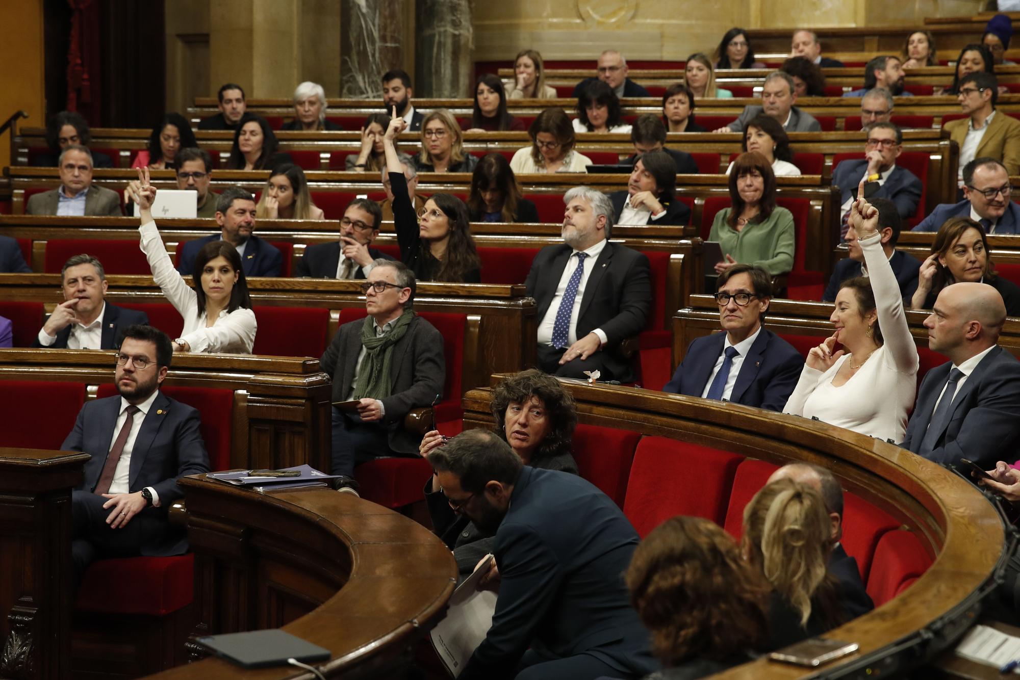 El pleno del Parlament, en una votación este miércoles