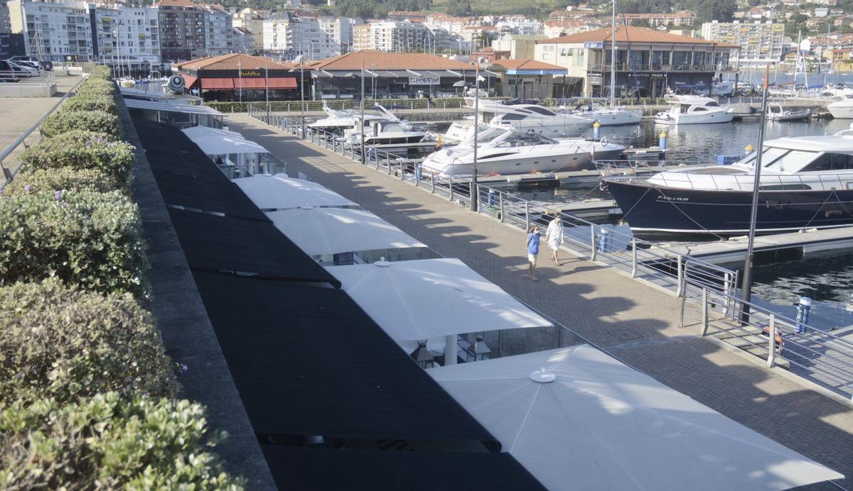 Una de las zonas de ocio de Sanxenxo.