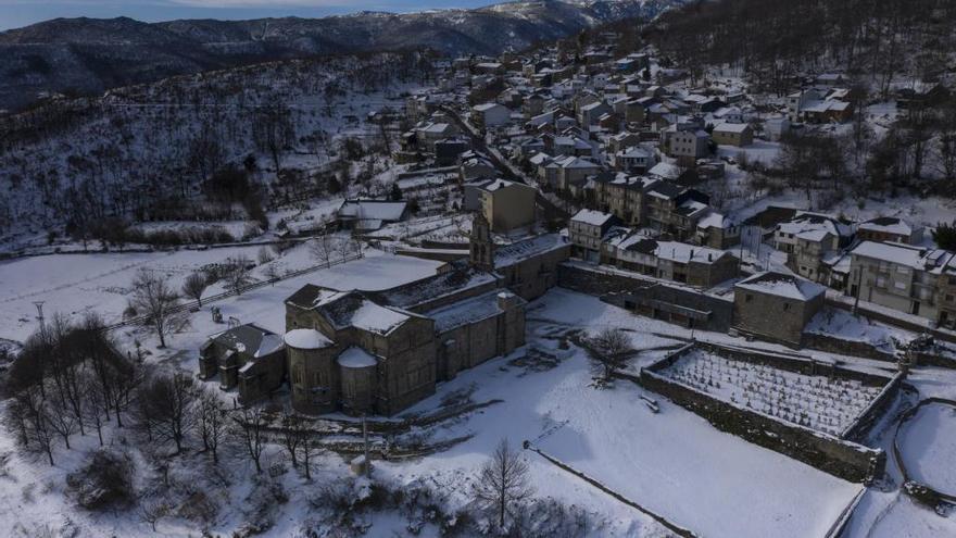 Nieve en la comarca de Sanabria.