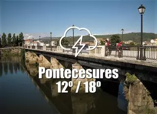 El tiempo en Pontecesures: previsión meteorológica para hoy, miércoles 22 de mayo