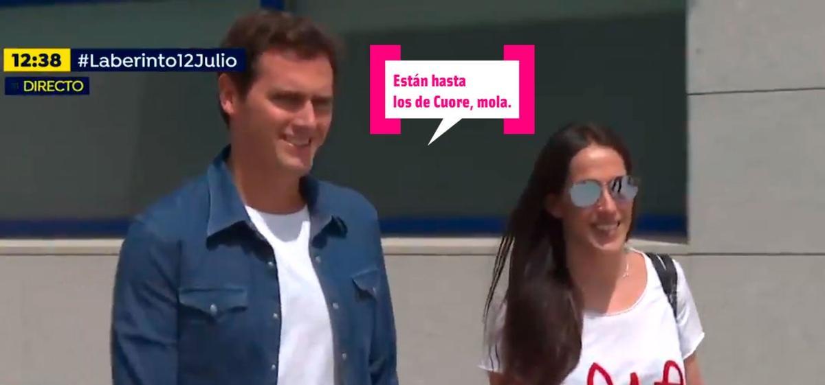 Albert Rivera y Malú saliendo del 'hospi'