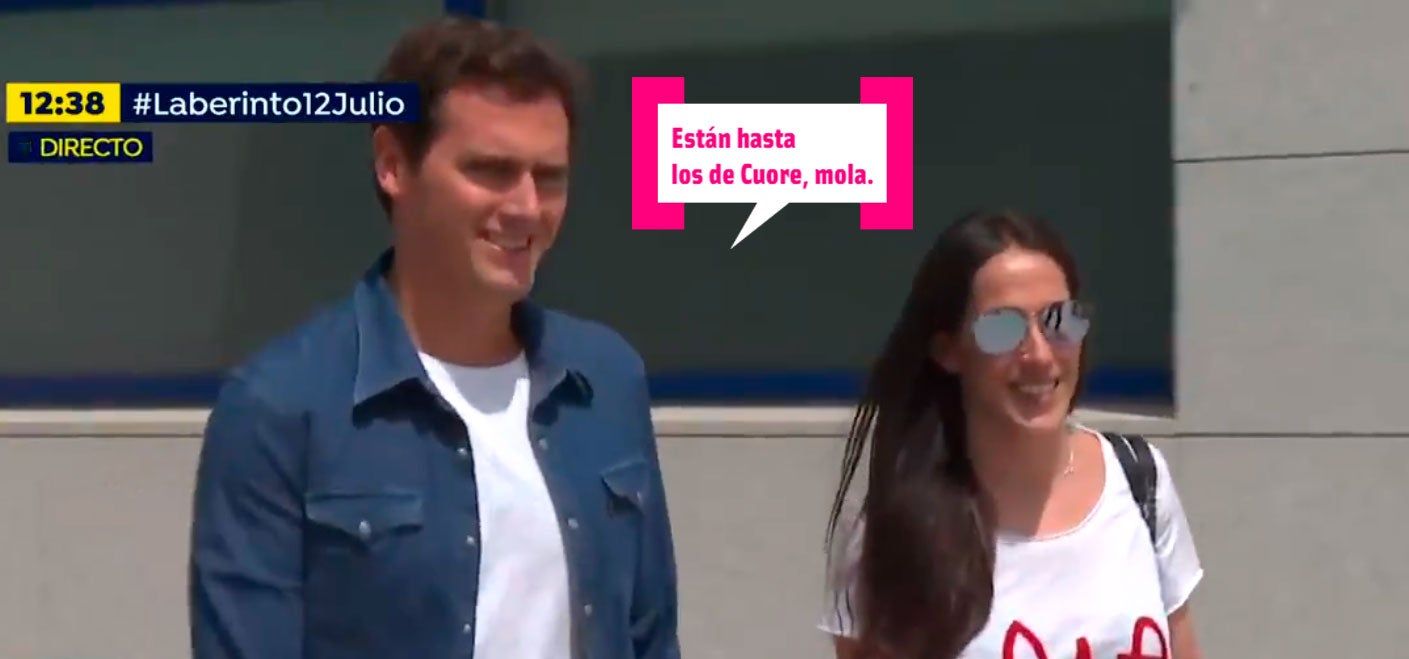 Albert Rivera y Malú saliendo del 'hospi'