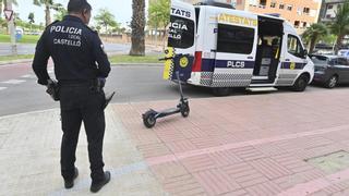 Una menor en patinete pierde la conciencia tras una caída en Castelló