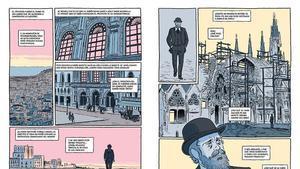 Una de las páginas interiores de Gaudí: el soñador de Barcelona, de Max Vento