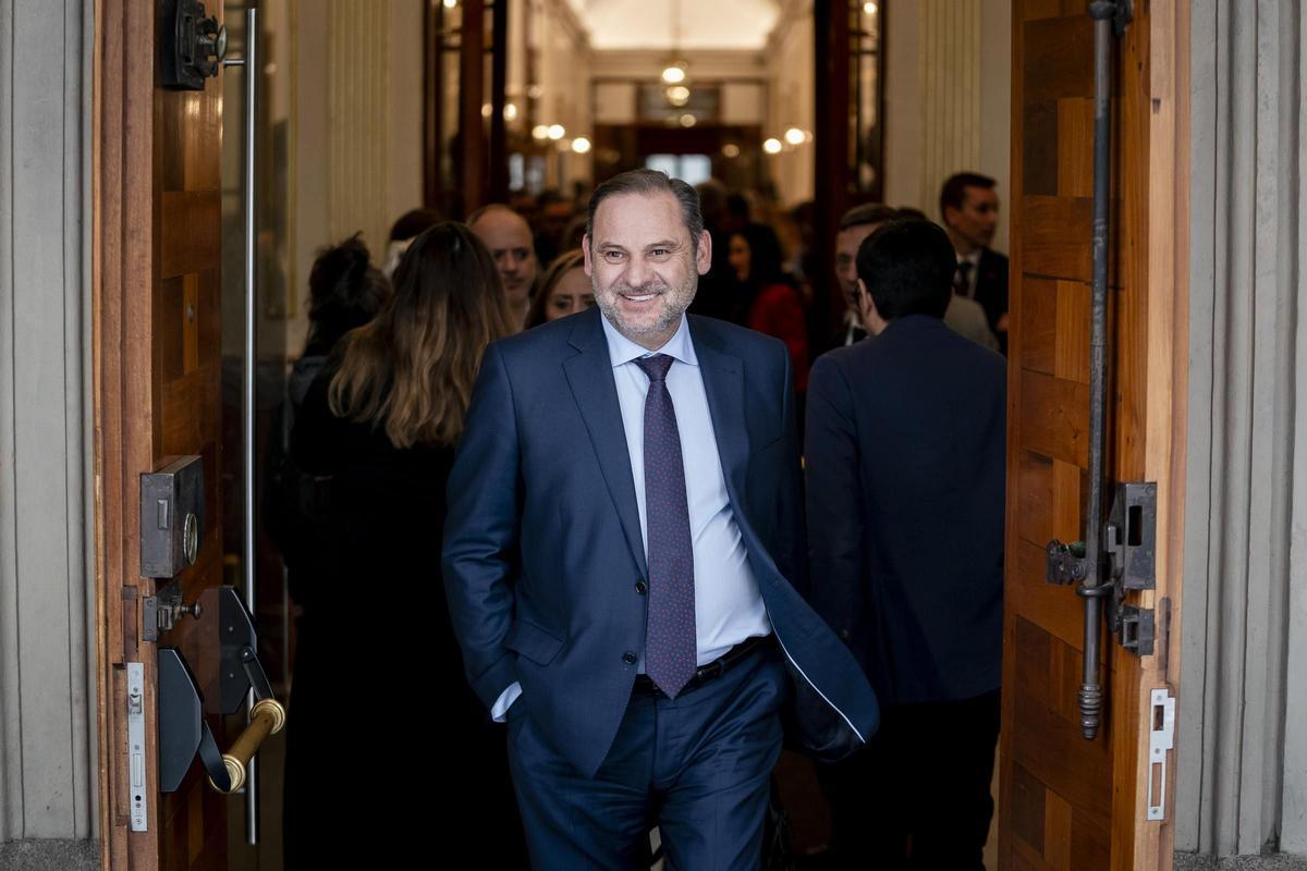 El exministro de Transportes y diputado del PSOE, José Luis Ábalos, en el Congreso.