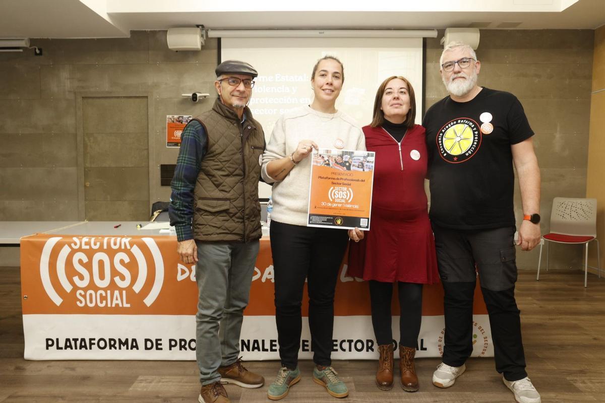 Representantes de la Plataforma de Profesionales del Sector Social.