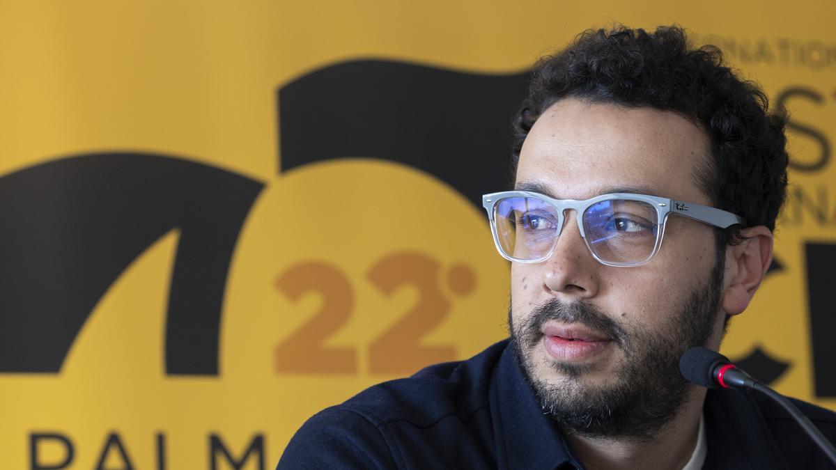 Jerónimo Aterhortúa, director de 'Mudos testigos', durante la presentación en el 22º Festival Internacional de Cine de Las Palmas de Gran Canaria dentro de la Sección Oficial de Largometrajes.