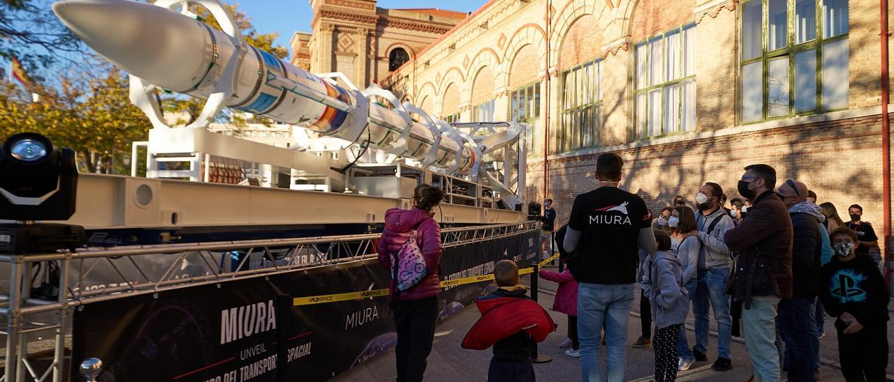 El cohete de PLD Space, en Madrid