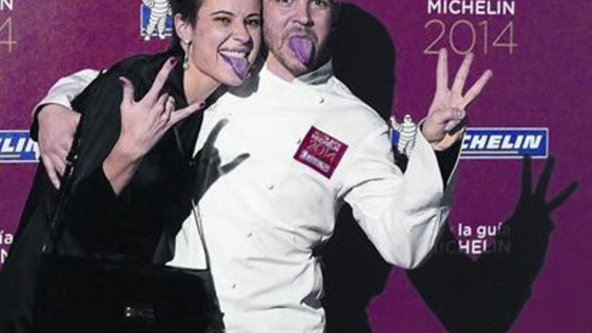 David Muñoz y su entonces esposa Ángela Montero, en noviembre del 2013.