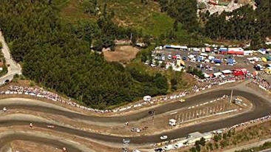 Vista aérea del circuito de autocross de Morás.